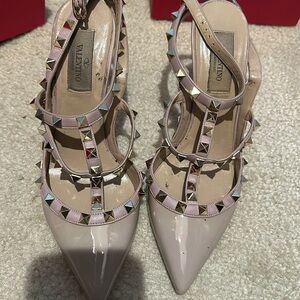 Nude studded Valentino heels